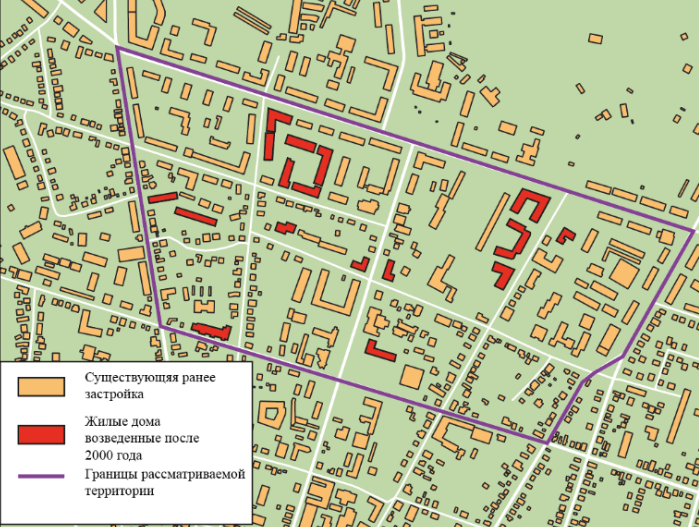 Рисунок 6. Застройка частного сектора многоэтаж-ными домами Figure 6. Construction of the private sector with multi-storey buildings