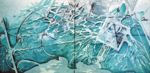 Рисунок 7. Мой конкурсный проект рекреационной зоны нового типа. 1987 г. Figure 7. My project is a competitive recreation area of a new type. 1987