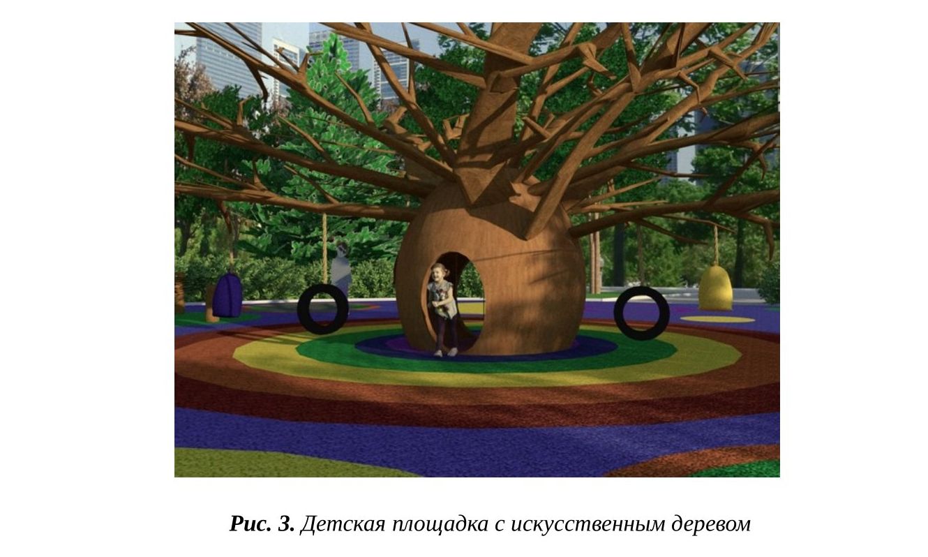 Рис. 3. Детская площадка с искусственным деревом